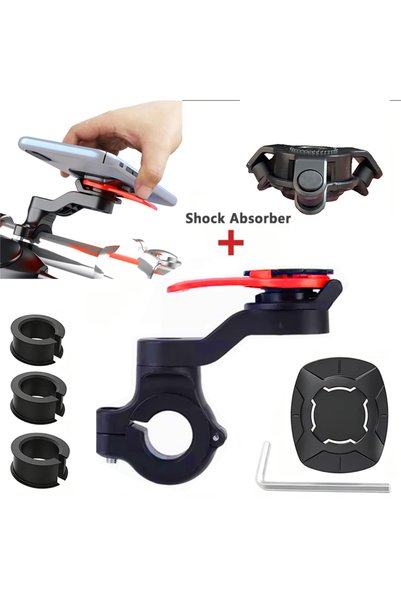 Choice red holder Max Bike Phone Holder 360° Rotatable Shockproof Bicycle Mob...
