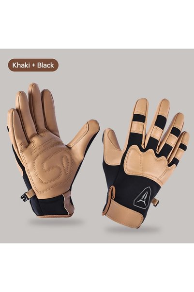 Choice قفازات M Khaki X-TIGER الشتوية الدافئة لركوب الدراجات، قفازات بأطراف أ...