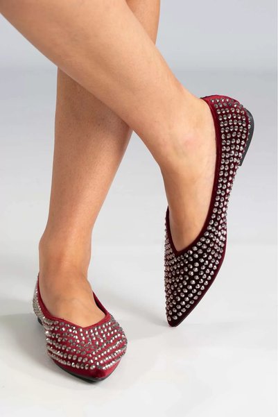 Marilyn Boutique Μπαλαρίνα Flat Στρας