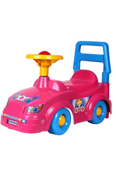 Technok Toys Детска кола за каране „Siclam“ без педали, с клаксон и облегалка