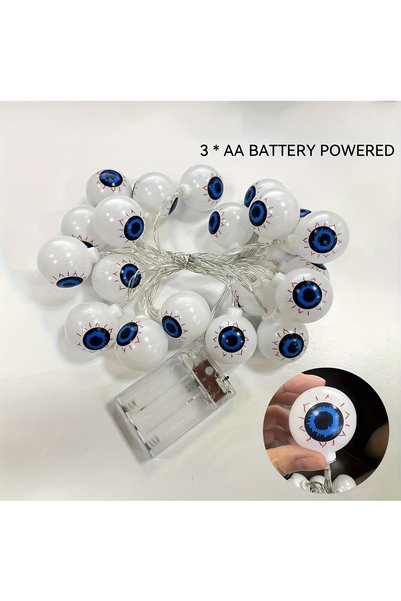 Choice 1.5M 10LEDs Warm Light Halloween Creepy Eyeball LED String Lights Batt...