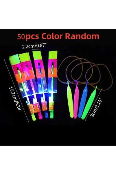 Choice 50 قطعة لعبة صاروخ فلاش خارجية مع أضواء LED، لعبة طائرة هليكوبتر مضيئة...