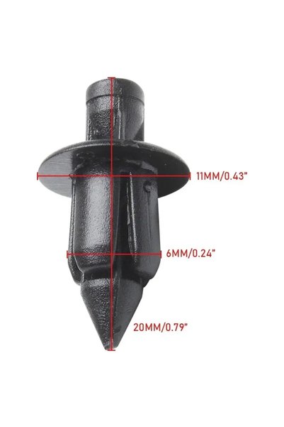 Choice 10 Pcs 10/20/30PCS 6mm Black Motorcycle Fairing Rivet Clip Fastener Fo...