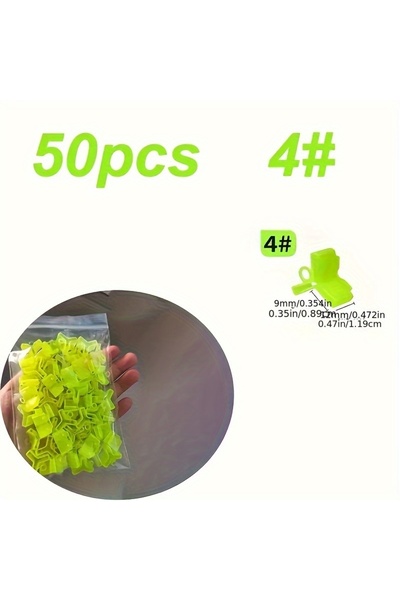 Choice 4 50pcs WEIHE 50pcs/pack Luminous Yellow Treble Hook Protective Covers...