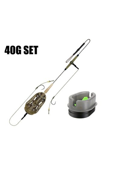 Choice 40g 1Set Pre-tied Carp Fishing Hair Rigs，Method Feeder with Double Hooks