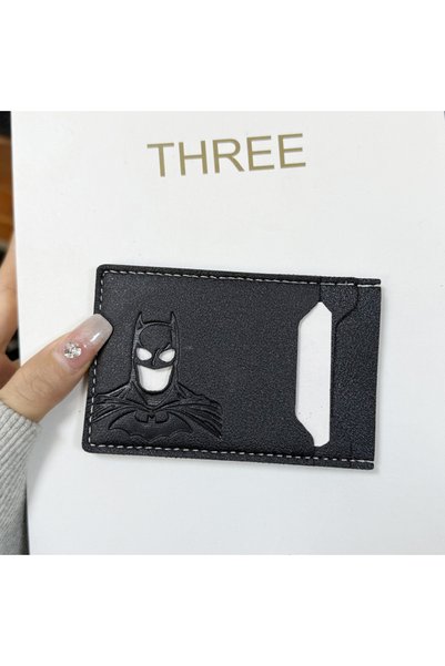 Choice A 2026 HOT Sale Leather Bat Wallet Personalized Superhero Mask Card Ho...