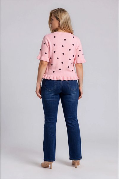 Marilyn Boutique Παντελόνι Τζιν Καμπάνα με Λάστιχο