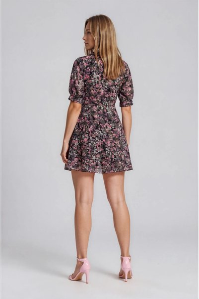 Marilyn Boutique Φόρεμα Κρουαζέ Floral Λάστιχο