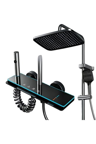 TodayShop Sistem de duș termostatic inteligent cu afișaj digital, butoane tip...