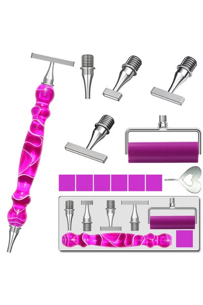 Choice D Purple Roller Set New 5D Diamond Painting Art Drill Bead Dot Pen Kit...