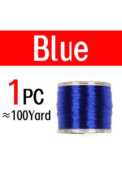 Choice 1pc blue 100 Yards Fishing Rod Building Metallic Threads Nylon Fiber R...