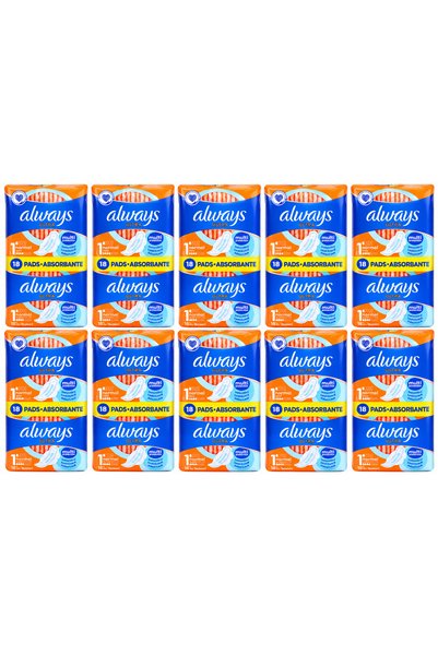 Always Set 10 pachete Ultra Normal, mărimea 1 × 18 absorbante – total 180 de ...