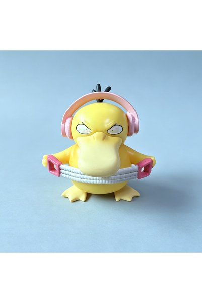 BANDAI B 5cm Pokemon Gym Psyduck Figure Barbell/Resistance Band Two Styles Pi...