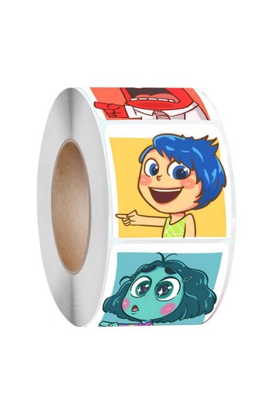Choice 2.5cm 1Roll 500pc/1Roll " Inside Out " Stickers Anime Cute DIY Handboo...