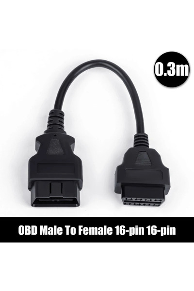 Choice 16pin 0.3M Car OBD Extension Cord Male To Female 16 Core Energized 16 ...