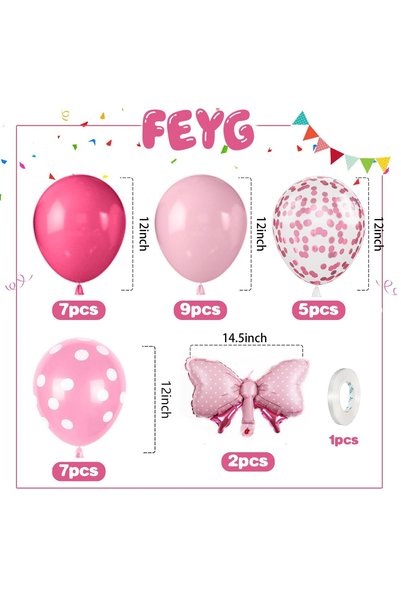 Choice Other 1 31Pcs Pink Bow Balloon Set Foil Bow Balloons for Girls Birthda...