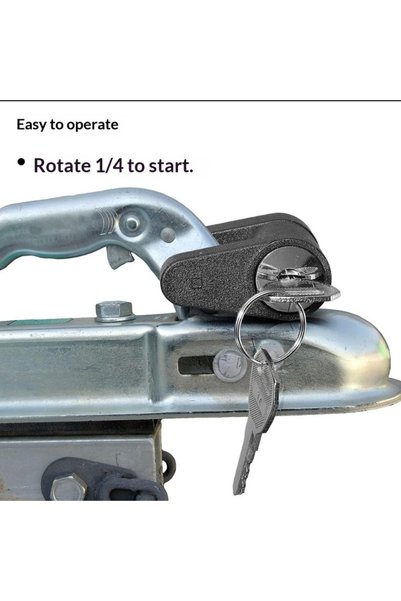 Choice default Heavy-Duty 1/4" Black Zinc Alloy Trailer Latch with Safety Loc...