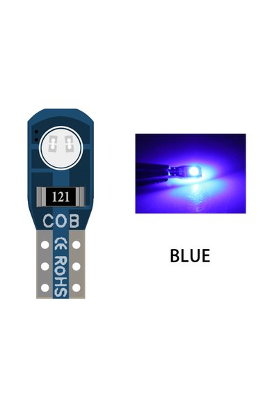 Choice 10pcs Blue 10PCS T5 W3W Bulb COB 2SMD Car Interior Lights Super Bright...