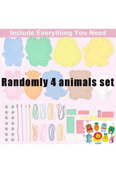 Choice Randomly 4 projects Sewing Kit for Beginner Kids Art Crafts Cute Carto...