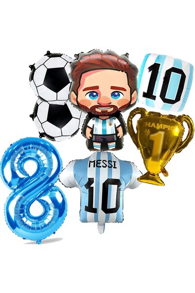 Choice 32inch 8 7pcs Messi Football Foil Globos Balloons Trophy Soccer Balloo...