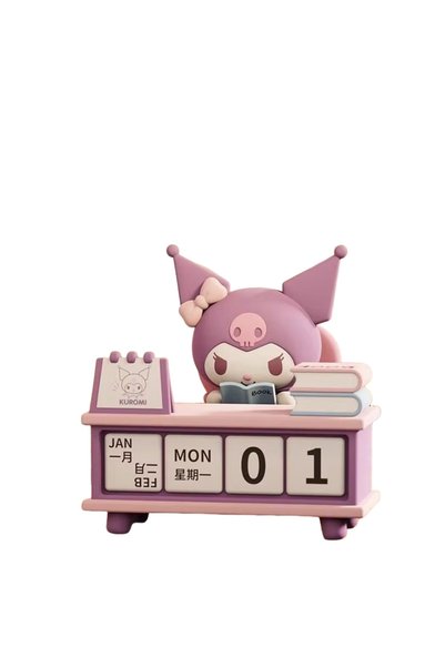 Miniso تقويم كورومي كورومي لطيف بتصميم شخصيات كرتونية جالسة، مخطط تقويم قابل ...