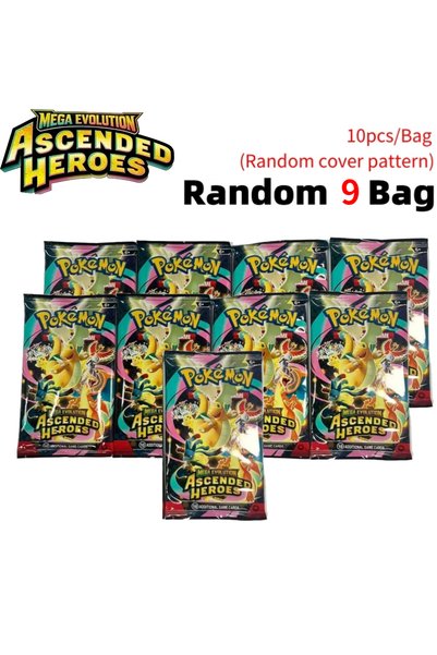 Choice 9-Bags-ASCENDED pokémon TCG Booster Box Mega Evolution CHAOS RISINC As...