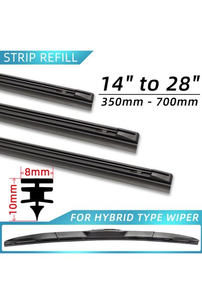 Choice 14inch 1PC 8mm Car Wiper Blade Filling Replacement Rubber Strip 14 To ...