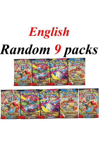 Choice English 9 packs USA English Pokémon Card MEGA EVOLUTION Ascended Heroe...
