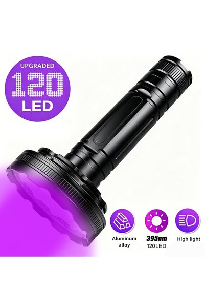 Choice مصباح يدوي محمول بتقنية LED وUV، يحتوي على 128 مصباح LED، وطول موجي 39...