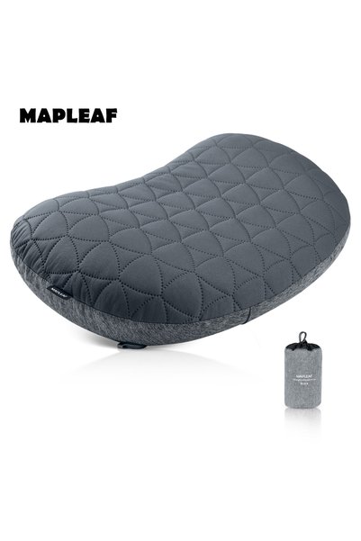 Choice Gray MAPLEAF Camping Pillow Inflatable Ergonomic Camp Pillow Removable...