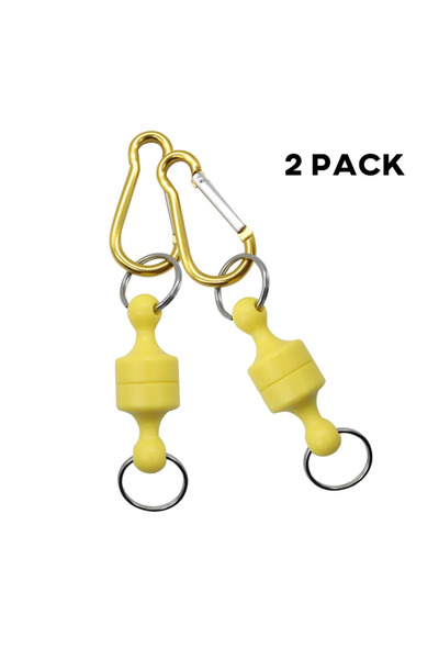 Choice 2PCS Yellow Magnetic Fishing Hanging Buckle Quick Release Metal Carabi...