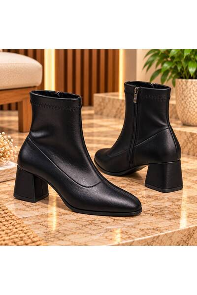 SCR Ayakkabı Women's Casual Outfit: Everyday Heeled Boots 170