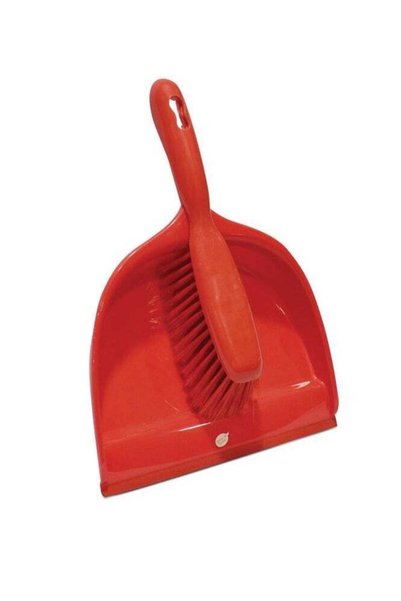 GATOR Dustpan and Brush Set Dust Pan for Home Red