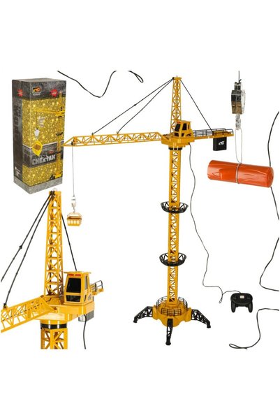 Ikonka Macara de constructii RC controlata de la distanta cu carlig 4CH 128cm