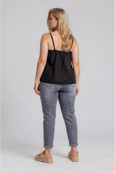 Marilyn Boutique Τοπ Λινό Τιράντες