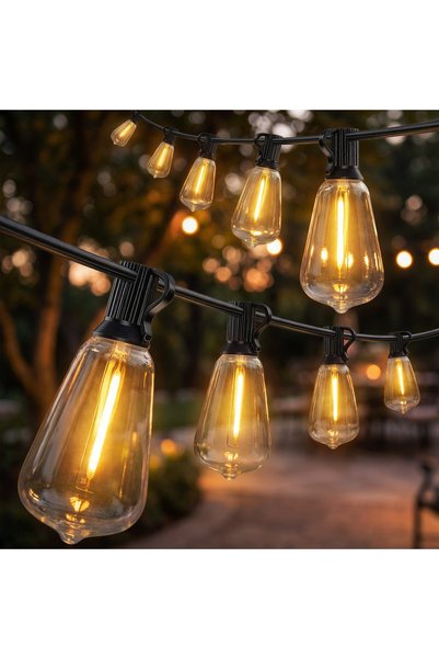 Generic Brand Ghirlandă luminoasă tip perdea cu 50 LED-uri, lungime 18 m, con...