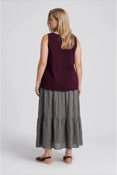 Marilyn Boutique Φούστα Βαμβακερή Ψάθινη Ζώνη