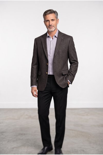 atlas classics Men's Classic-Fit 4-Drop Wool Single-Breasted Jacket