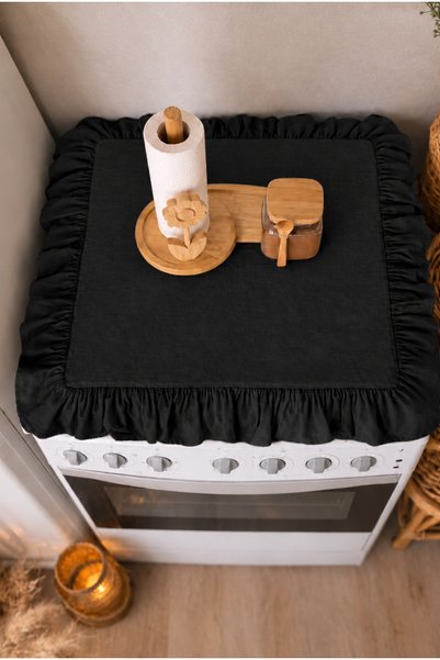 SADEN HOME Vintage Ruffled Washing Machine Cover - Dowry-Style Cotton Decorat...