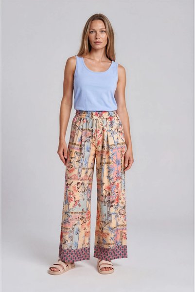 Marilyn Boutique Παντελόνα Σατέν Εμπριμέ Floral Pattern