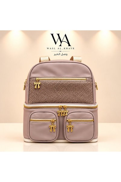 WASL ALKHAIR Multi-Pocket Newborn Bag for Organizing Breastmilk Bottles and B...
