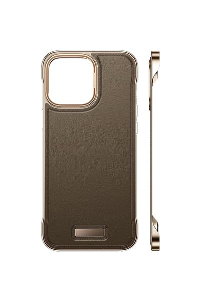 FONIX Husă ultra-subțire fără ramă pentru iPhone 16 Pro, Piele vegană, Design...