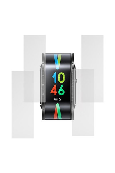 FONIX Set of 4 x Film compatible with ZTE nubia Watch, InvisiFlex Matte, Anti...