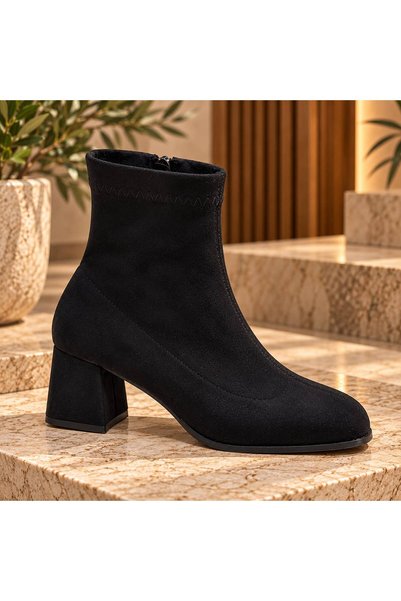 SCR Ayakkabı Women's Casual Outfit: Everyday Heeled Boots 170