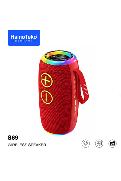 HAINOTEKO S69 Wireless Bluetooth Speaker with RGB LED Lights, Portable Design...