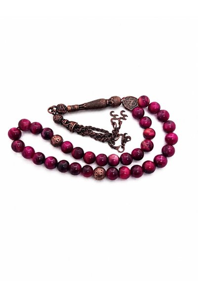 Çarşılı Takı Atölyesi Dyed Red Agate Prayer Beads