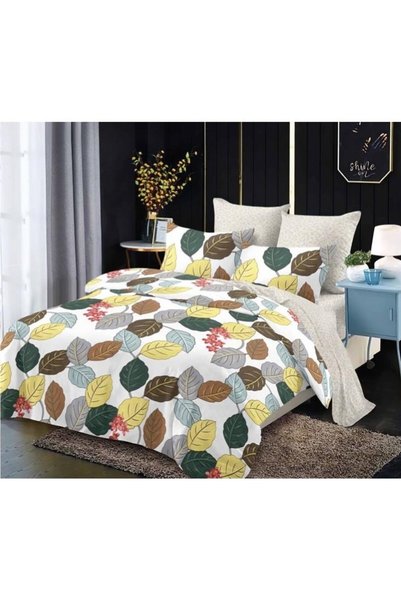 Super Design Pucioasa Bedding Set, Finet, 6 pieces, 2 people, Multicolor Leav...