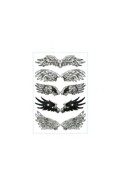 Generic Brand 2 Piece Waterproof Temporary Tattoo Stickers Black，of Wing Tatt...