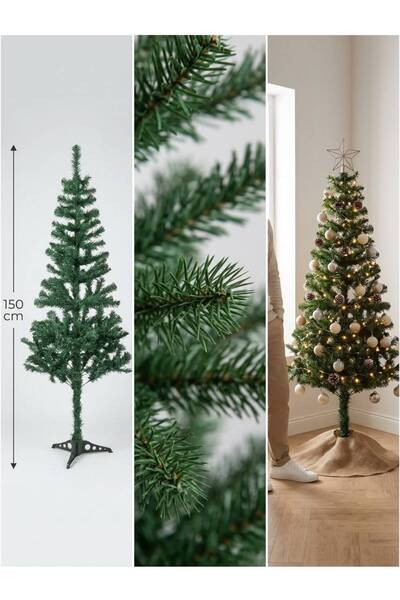 Generic Brand Brad Artificial de Crăciun Verde, Aspect 150 cm