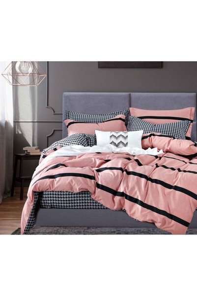 Johny Home Pucioasa Bed Linen, Fitted Sheet, Satin Cotton, 2 Persons, 4 Piece...